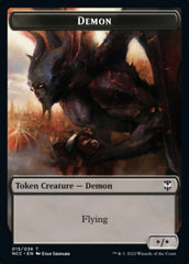 Demon // Copy Double-Sided Token [Streets of New Capenna Commander Tokens] | Rock City Comics