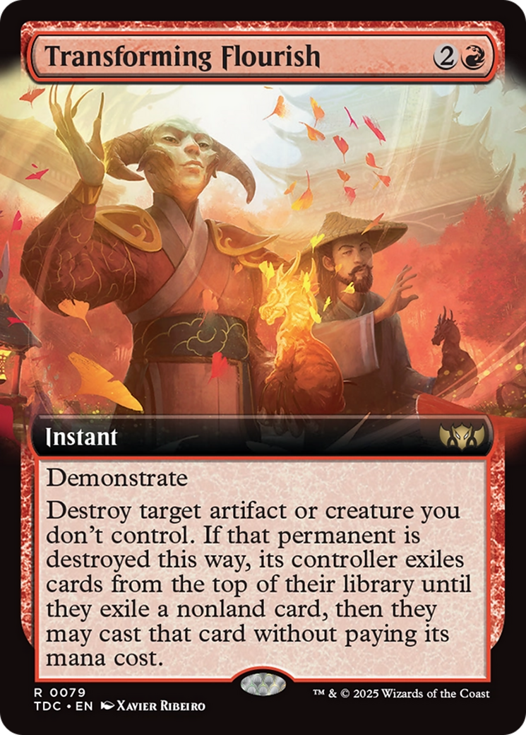 Transforming Flourish (Extended Art) [Tarkir: Dragonstorm Commander] | Rock City Comics