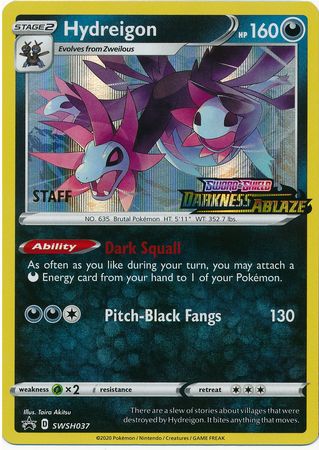 Hydreigon (SWSH037) (Staff Prerelease Promo) [Sword & Shield: Black Star Promos] | Rock City Comics