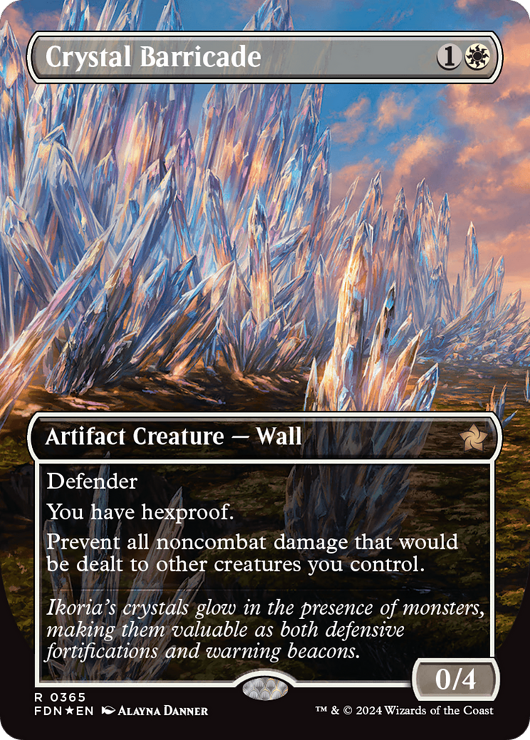 Crystal Barricade (Borderless) (Mana Foil) [Foundations] | Rock City Comics