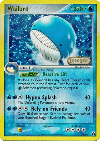 Wailord (14/92) (Stamped) [EX: Legend Maker] | Rock City Comics