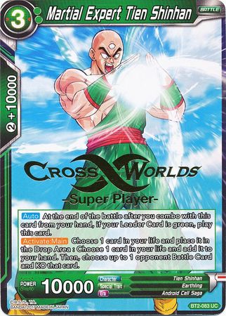 Martial Expert Tien Shinhan (Super Player Stamped) (BT2-083) [Tournament Promotion Cards] | Rock City Comics