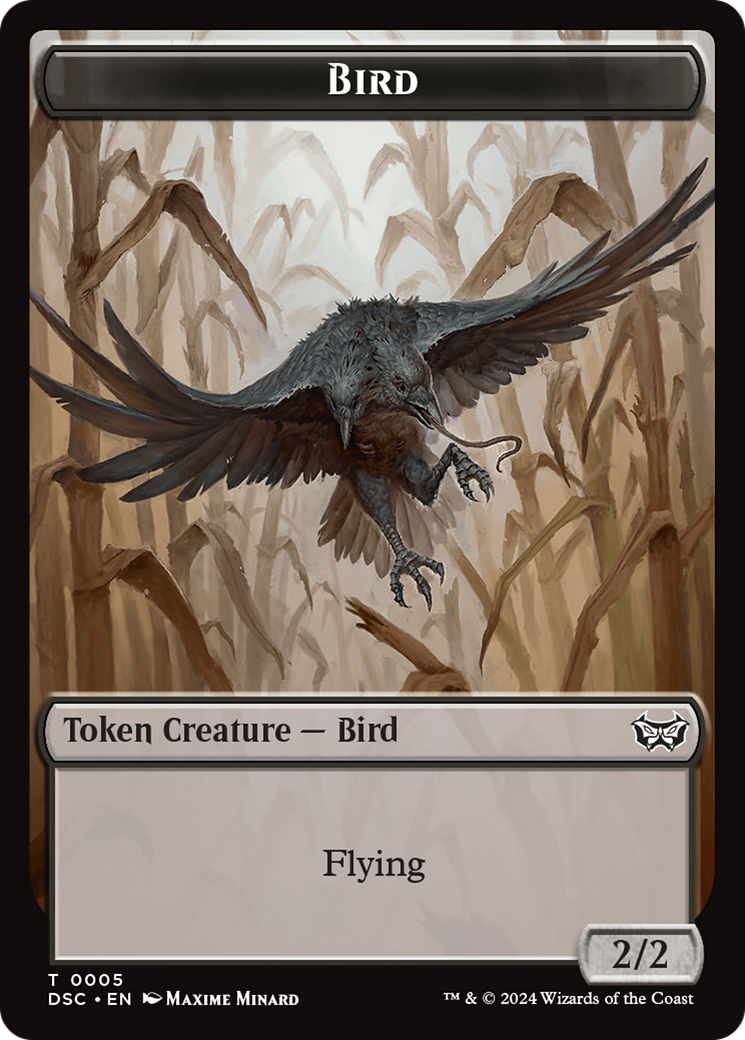 Elemental // Bird Double-Sided Token [Duskmourn: House of Horror Commander Tokens] | Rock City Comics