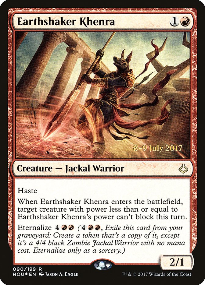 Earthshaker Khenra [Hour of Devastation Prerelease Promos] | Rock City Comics