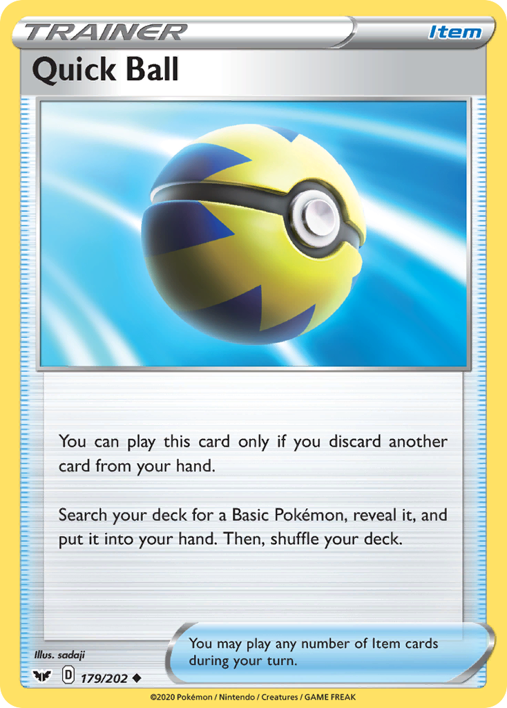 Quick Ball (179/202) [Sword & Shield: Base Set] | Rock City Comics