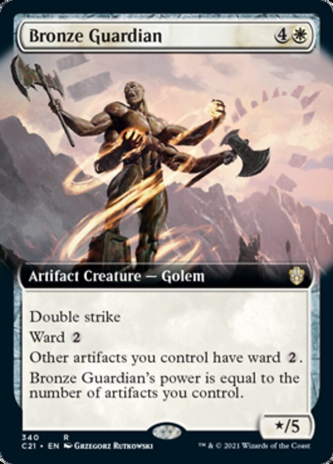 Bronze Guardian (Extended Art) [Commander 2021] | Rock City Comics