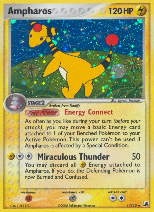 Ampharos (1/115) [EX: Unseen Forces] | Rock City Comics