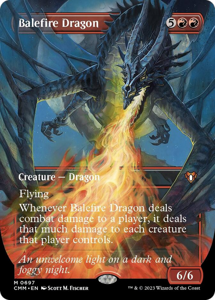 Balefire Dragon (Borderless Alternate Art) [Commander Masters] | Rock City Comics