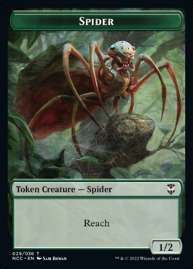 Treefolk // Spider Double-Sided Token [Streets of New Capenna Commander Tokens] | Rock City Comics