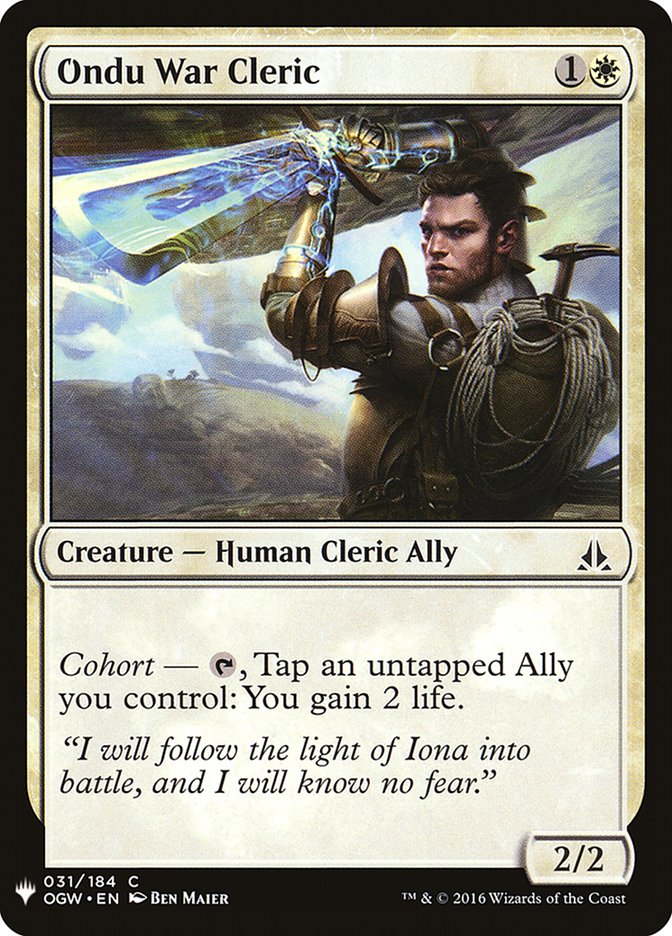 Ondu War Cleric [Mystery Booster] | Rock City Comics