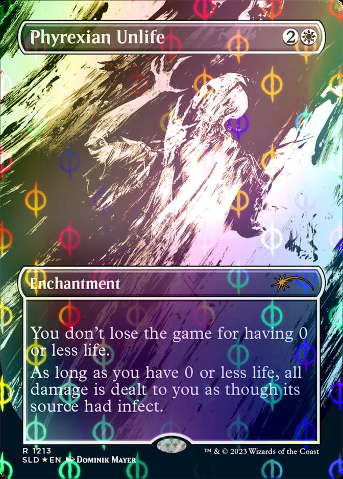 Phyrexian Unlife (Borderless Ichor Step-and-Compleat Foil) [Secret Lair Drop Series] | Rock City Comics
