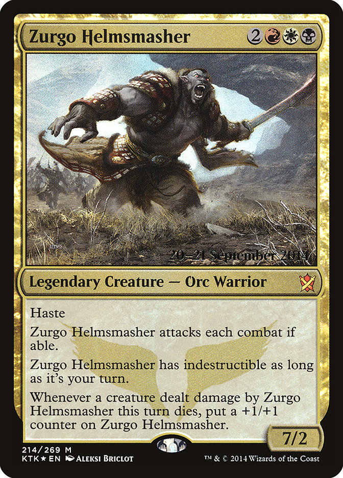 Zurgo Helmsmasher [Khans of Tarkir Prerelease Promos] | Rock City Comics