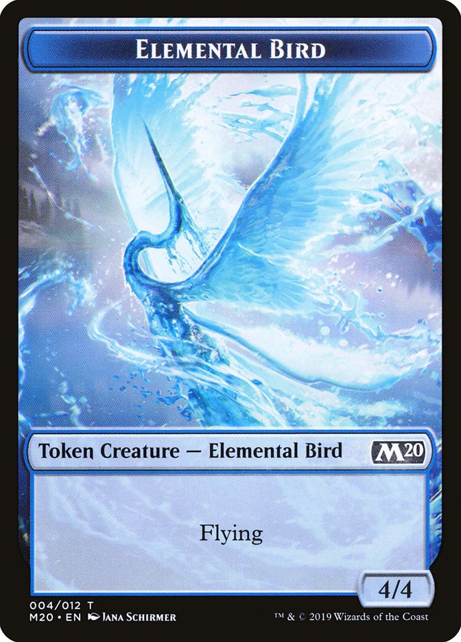 Elemental Bird Token [Core Set 2020 Tokens] | Rock City Comics