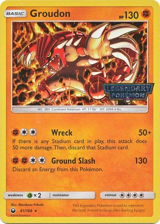 Groudon (81/168) (Cosmos Holo GameStop Promo) [Sun & Moon: Celestial Storm] | Rock City Comics