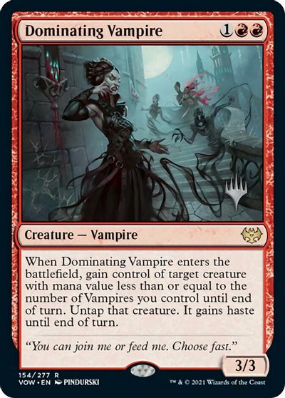 Dominating Vampire (Promo Pack) [Innistrad: Crimson Vow Promos] | Rock City Comics