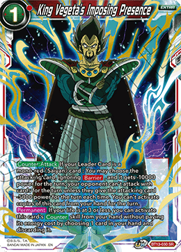 King Vegeta's Imposing Presence (BT13-030) [Supreme Rivalry] | Rock City Comics