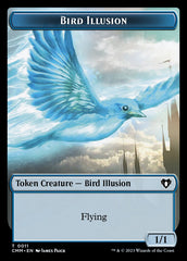 Treasure // Bird Illusion Double-Sided Token [Commander Masters Tokens] | Rock City Comics