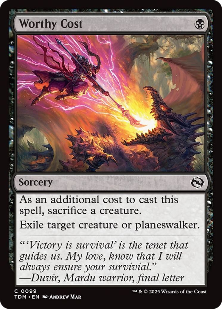 Worthy Cost [Tarkir: Dragonstorm] | Rock City Comics