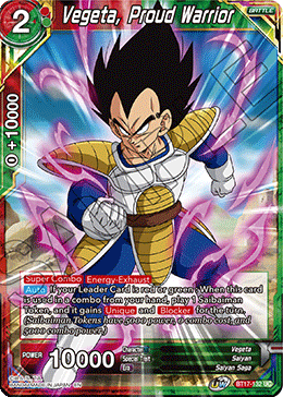 Vegeta, Proud Warrior (BT17-132) [Ultimate Squad] | Rock City Comics