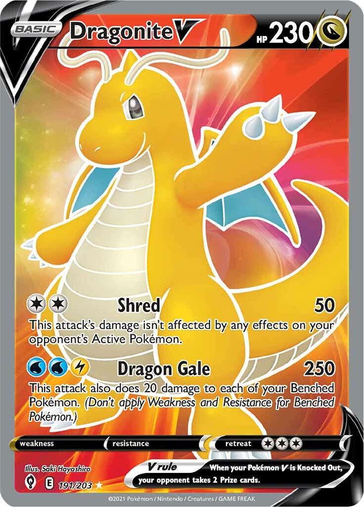 Dragonite V (191/203) [Sword & Shield: Evolving Skies] | Rock City Comics