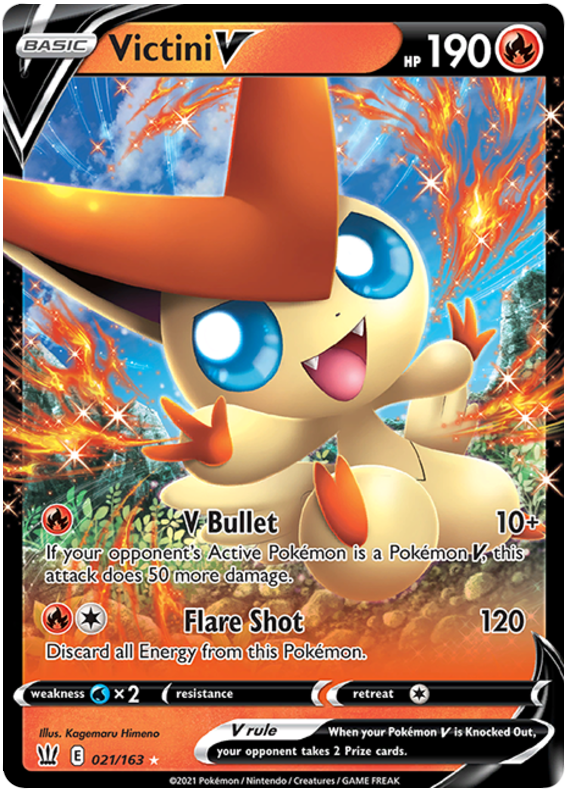 Victini V (021/163) [Sword & Shield: Battle Styles] | Rock City Comics