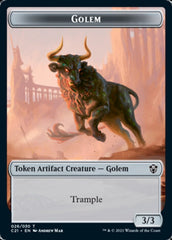 Golem (026) // Thopter Double-Sided Token [Commander 2021 Tokens] | Rock City Comics