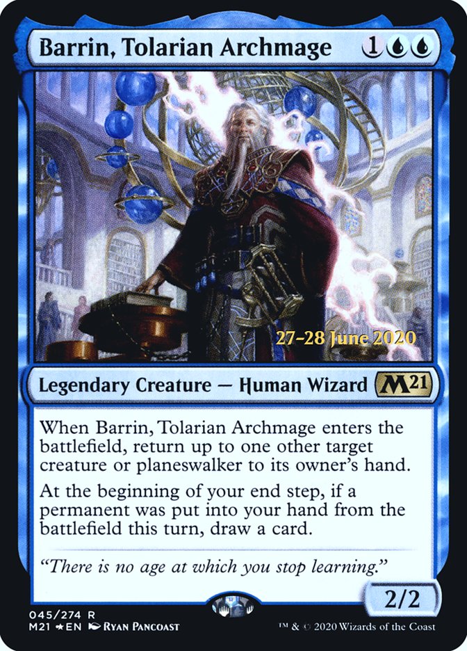 Barrin, Tolarian Archmage [Core Set 2021 Prerelease Promos] | Rock City Comics