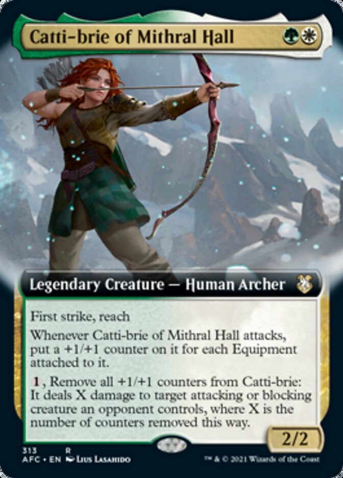 Catti-brie of Mithral Hall (Extended Art) [Dungeons & Dragons: Adventures in the Forgotten Realms Commander] | Rock City Comics