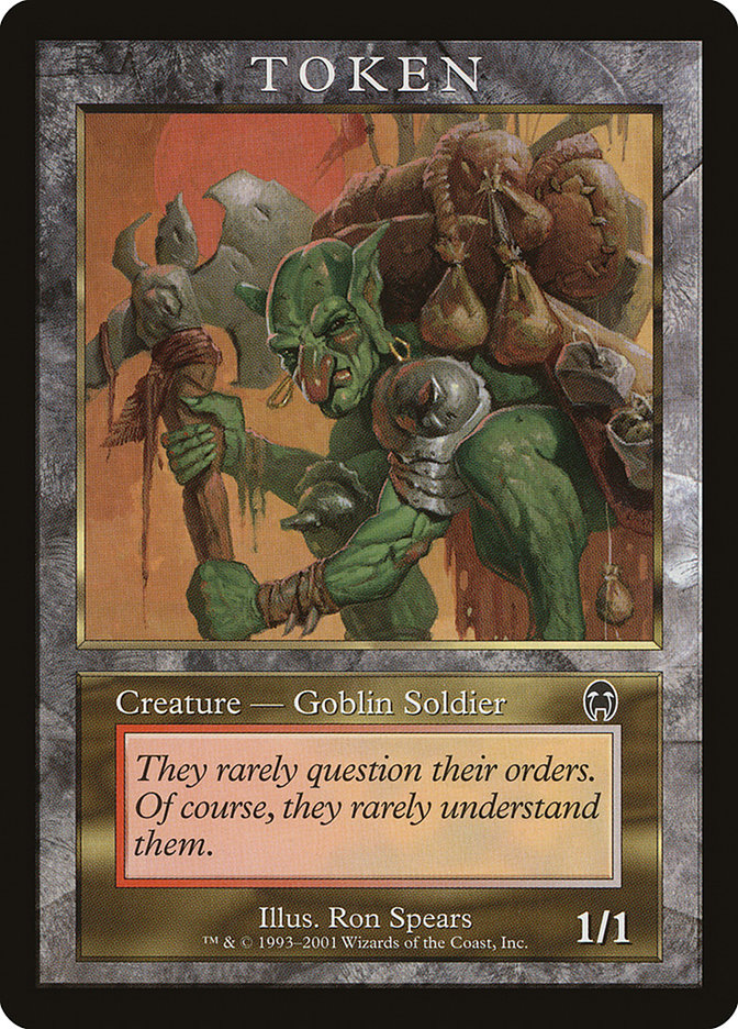 Goblin Soldier Token [Magic Player Rewards 2001] | Rock City Comics