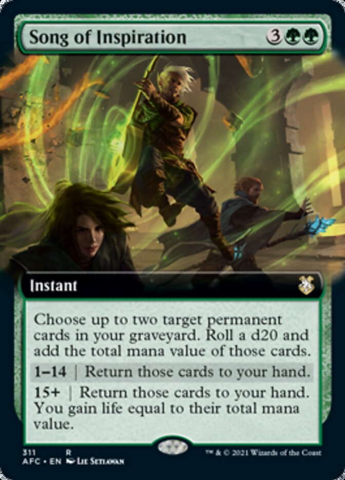 Song of Inspiration (Extended Art) [Dungeons & Dragons: Adventures in the Forgotten Realms Commander] | Rock City Comics