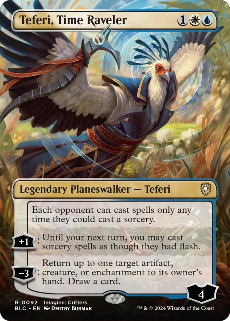 Teferi, Time Raveler (Borderless) [Bloomburrow Commander] | Rock City Comics