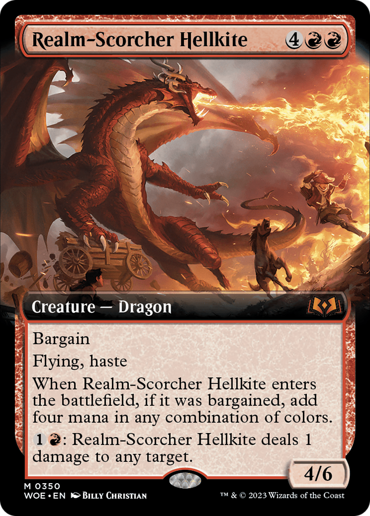 Realm-Scorcher Hellkite (Extended Art) [Wilds of Eldraine] | Rock City Comics