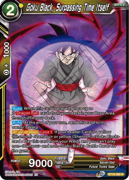 Goku Black, Surpassing Time itself (BT16-088) [Realm of the Gods] | Rock City Comics