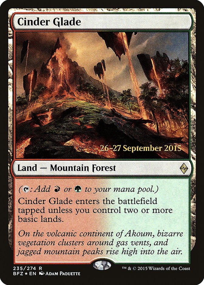 Cinder Glade [Battle for Zendikar Prerelease Promos] | Rock City Comics
