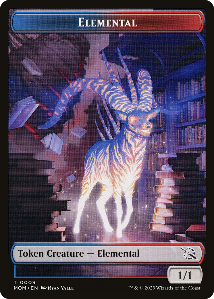 Elemental (09) // Dinosaur Double-Sided Token [March of the Machine Tokens] | Rock City Comics