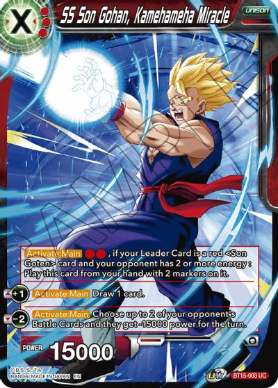 SS Son Gohan, Kamehameha Miracle (BT15-003) [Saiyan Showdown] | Rock City Comics