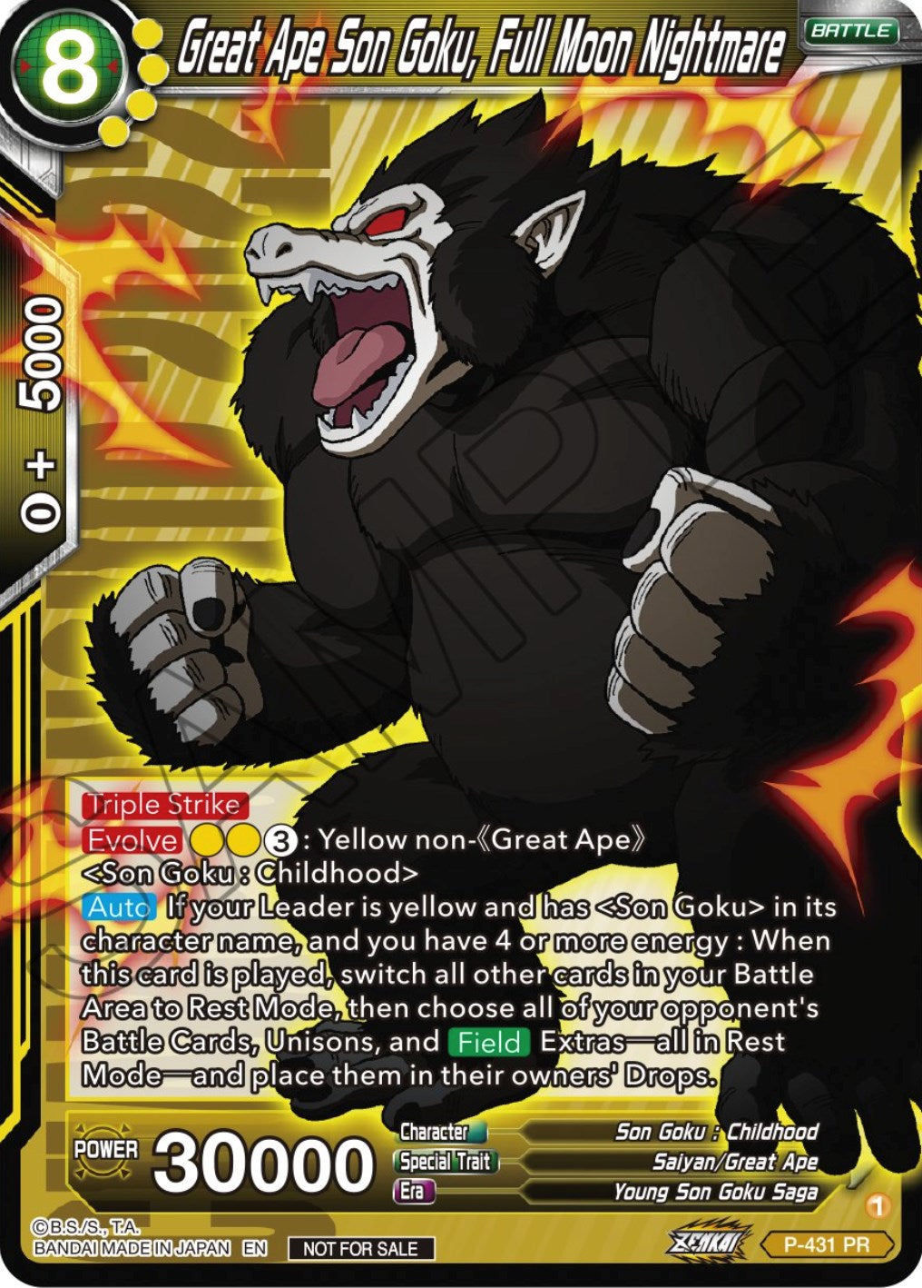 Great Ape Son Goku, Full Moon Nightmare (P-431) [Promotion Cards] | Rock City Comics