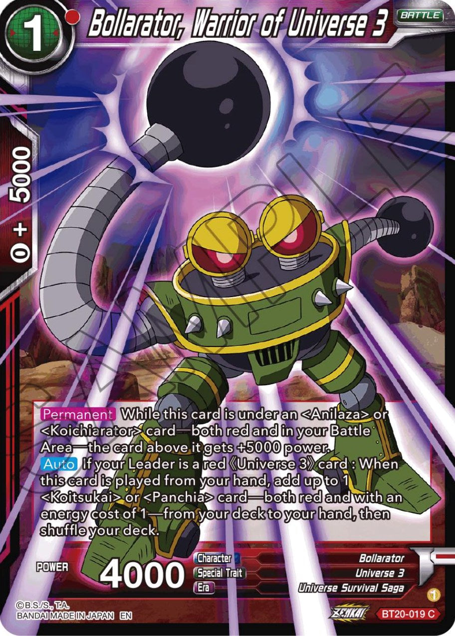 Bollarator, Warrior of Universe 3 (BT20-019) [Power Absorbed] | Rock City Comics