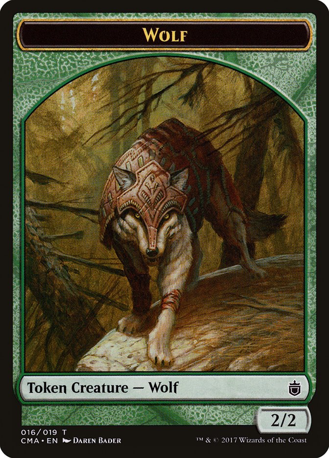 Wolf Token (016/019) [Commander Anthology Tokens] | Rock City Comics