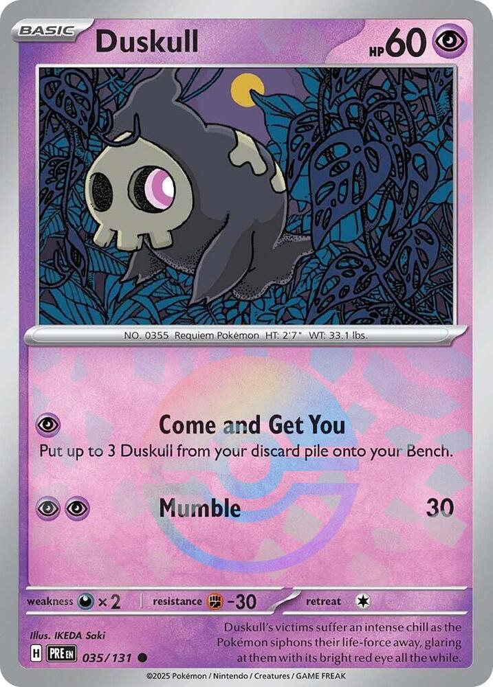 Duskull (035/131) (Poke Ball Pattern) [Scarlet & Violet: Prismatic Evolutions] | Rock City Comics