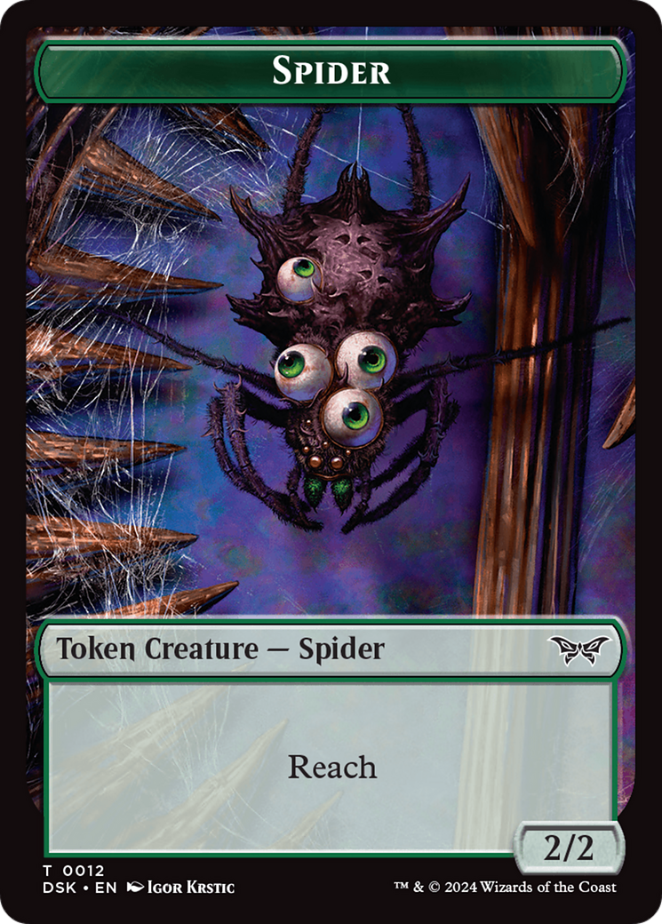 Toy // Spider Double-Sided Token [Duskmourn: House of Horror Tokens] | Rock City Comics