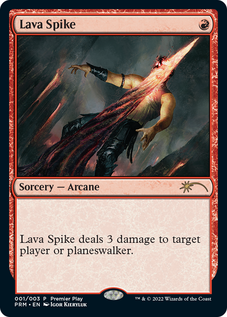 Lava Spike (Premier Play) [Pro Tour Promos] | Rock City Comics