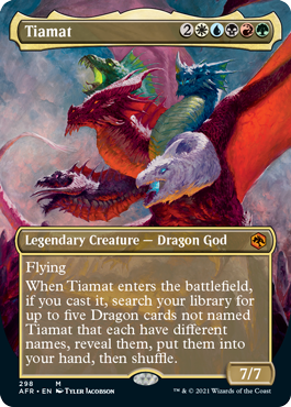 Tiamat (Borderless Alternate Art) [Dungeons & Dragons: Adventures in the Forgotten Realms] | Rock City Comics