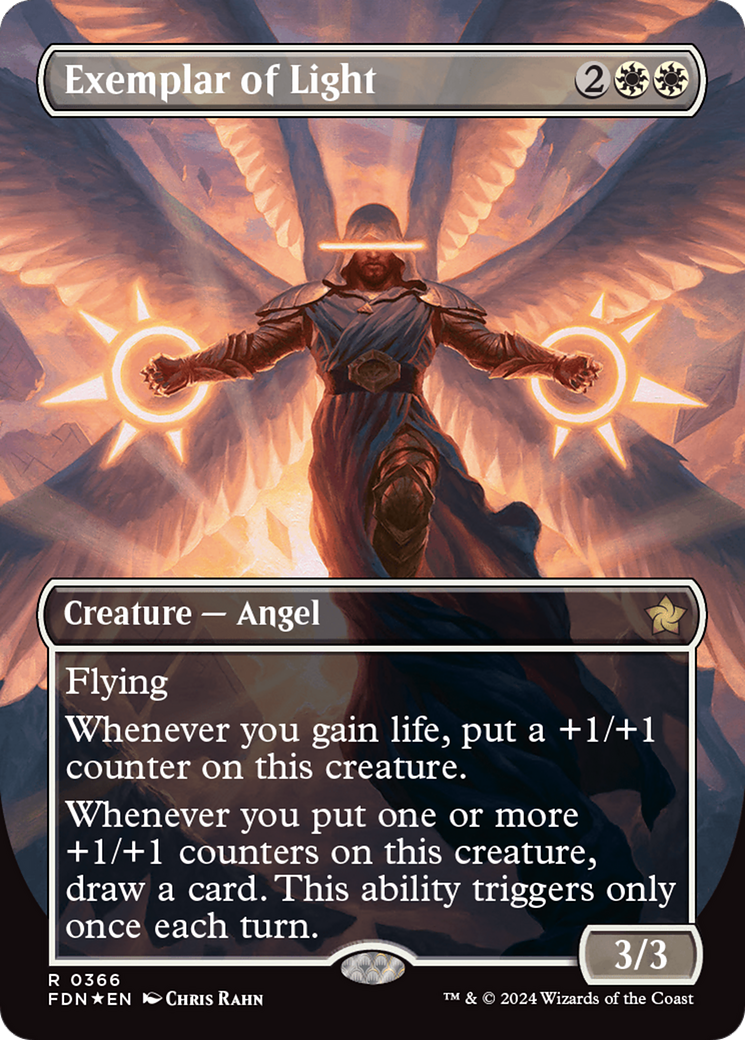 Exemplar of Light (Borderless) (Mana Foil) [Foundations] | Rock City Comics