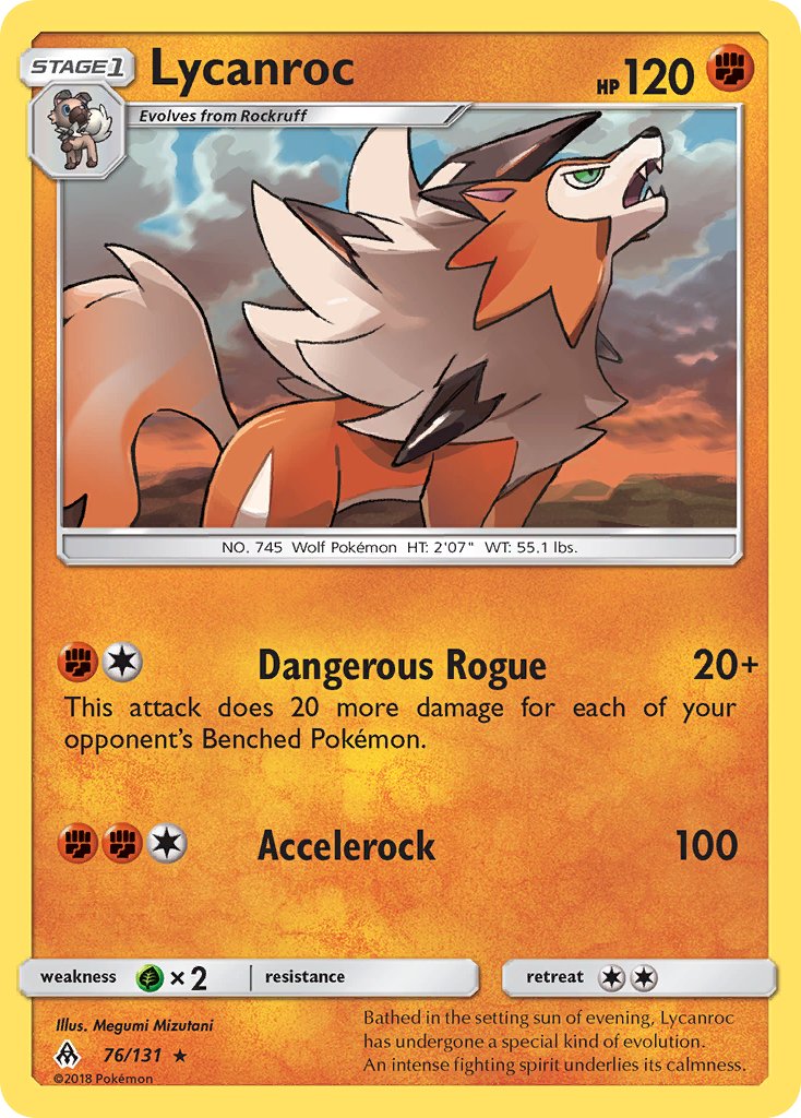 Lycanroc (76/131) (Theme Deck Exclusive) [Sun & Moon: Forbidden Light] | Rock City Comics