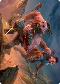 Dwarven Reinforcements Art Card (Gold-Stamped Signature) [Kaldheim Art Series] | Rock City Comics