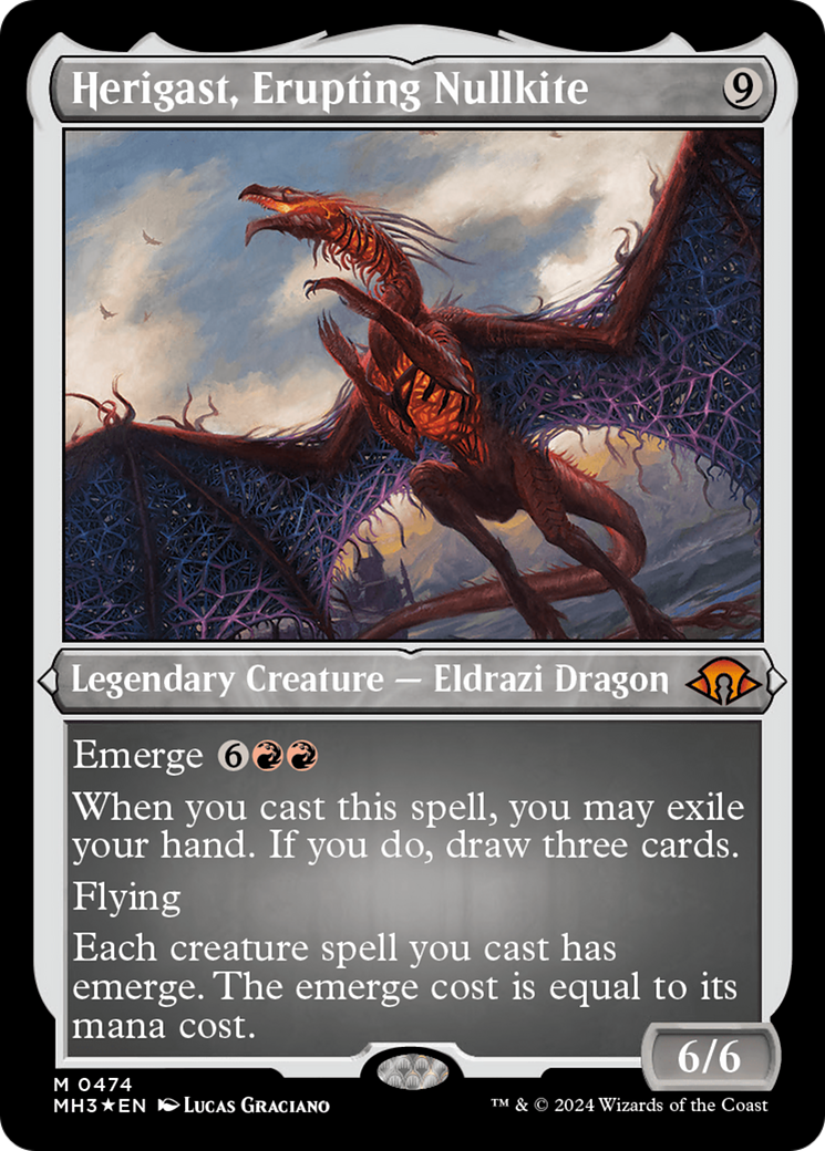 Herigast, Erupting Nullkite (Foil Etched) [Modern Horizons 3] | Rock City Comics