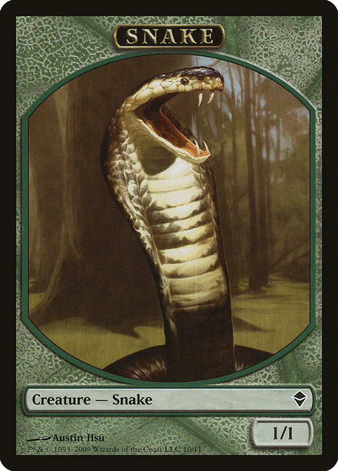 Snake Token [Zendikar Tokens] | Rock City Comics