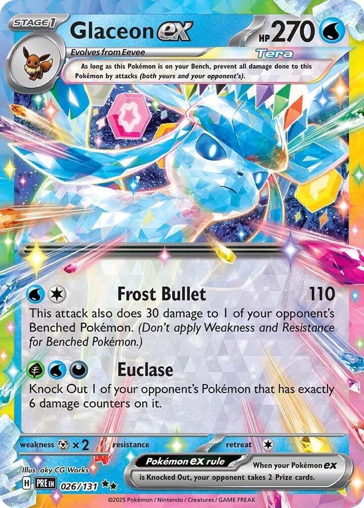 Glaceon ex (026/131) [Scarlet & Violet: Prismatic Evolutions] | Rock City Comics