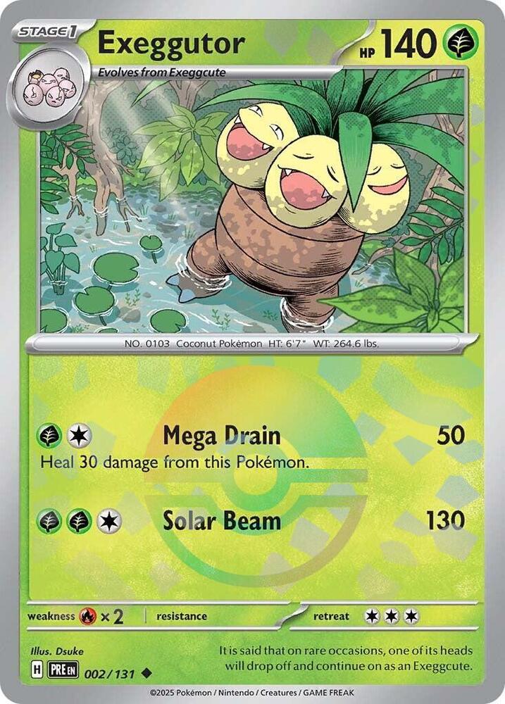 Exeggutor (002/131) (Poke Ball Pattern) [Scarlet & Violet: Prismatic Evolutions] | Rock City Comics